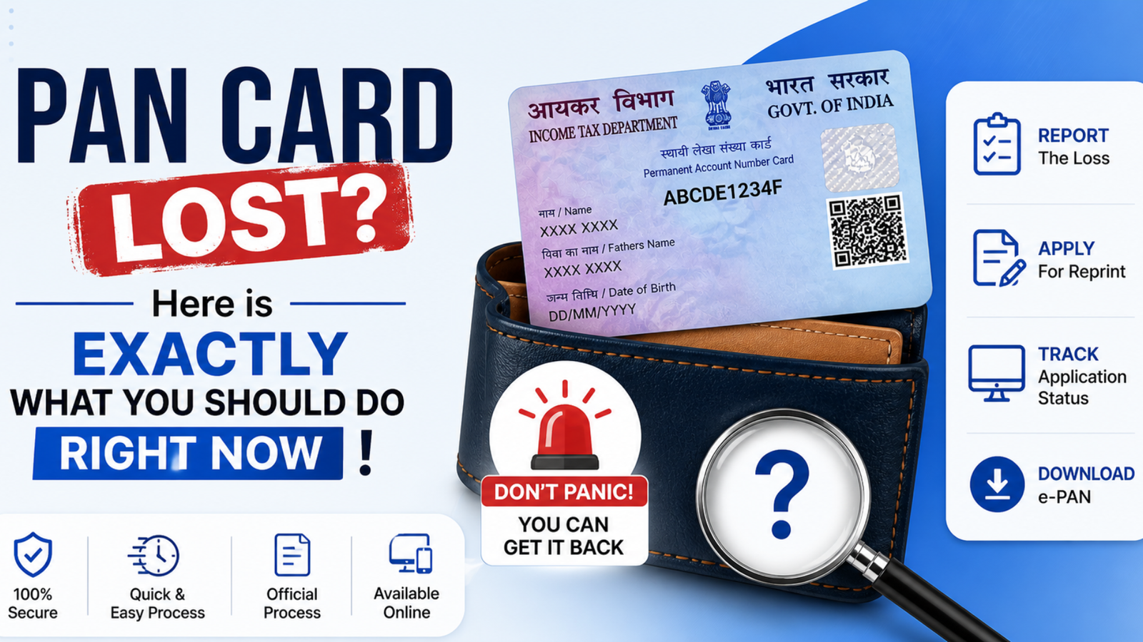 PAN Card Lost - Here is Exactly What You Should Do Right Now