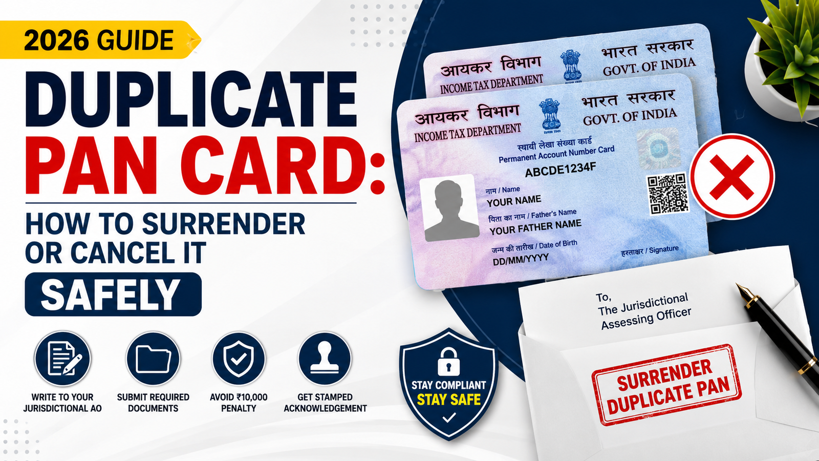 Duplicate PAN Card How to Surrender or Cancel It Safely (2026 Guide)