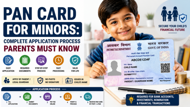 PAN Card for Minors: Complete Application Process Parents Must Know