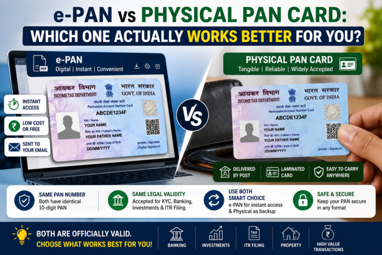 e-PAN vs Physical PAN Card Which One Actually Works Better for You