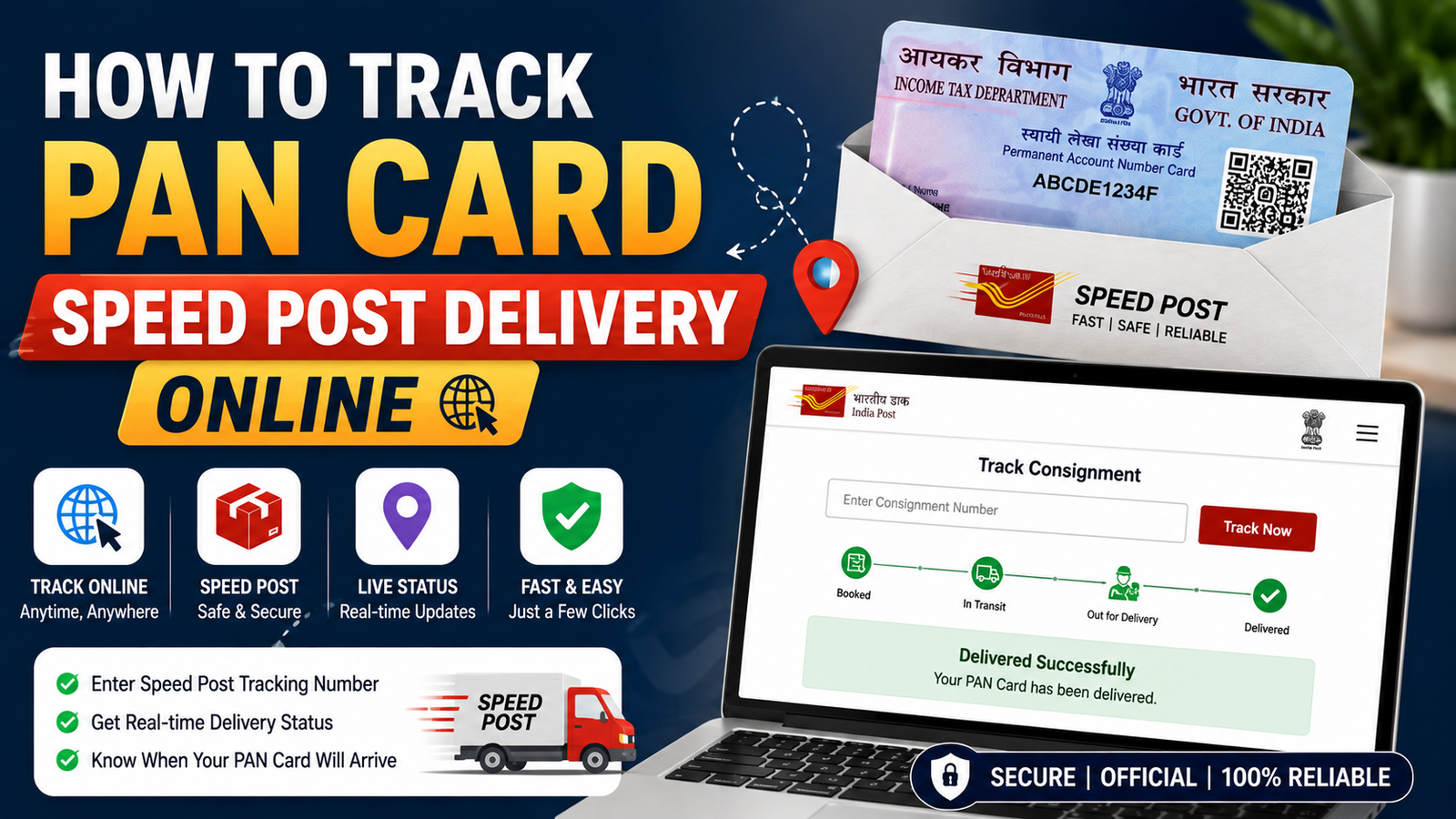 How to Track PAN Card Speed Post Delivery Online