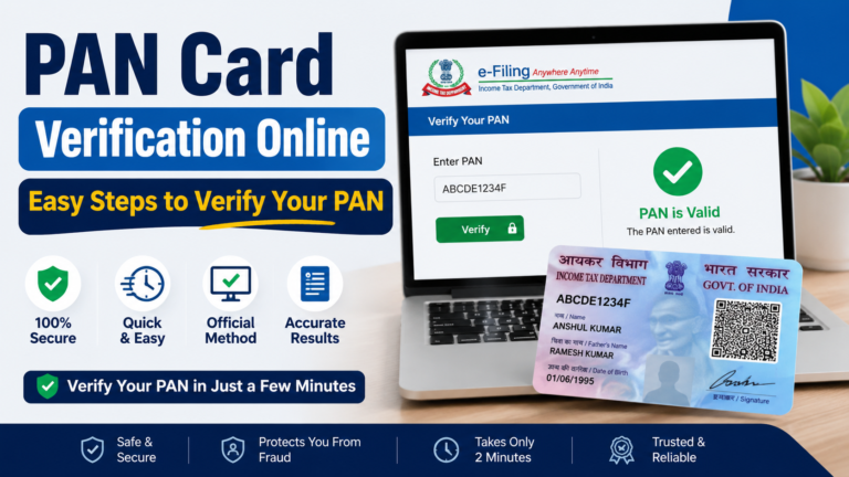 PAN Card Verification Online 2026, Easy Steps to Verify Your PAN